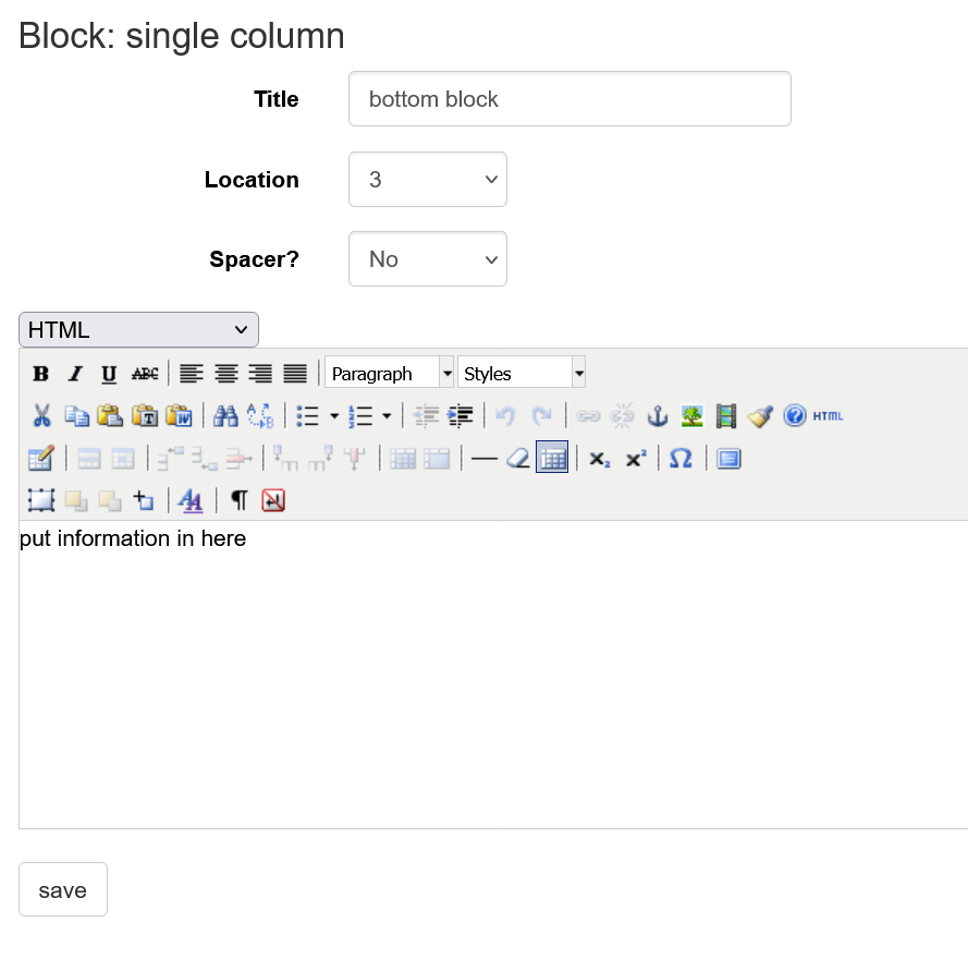 example block